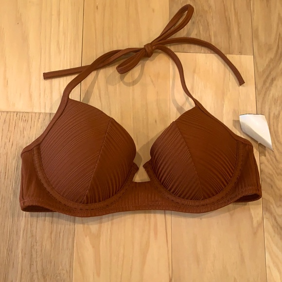 Shade & Shore Other - Shade & Shore Rust Push-Up Bikini Top  34B NWT